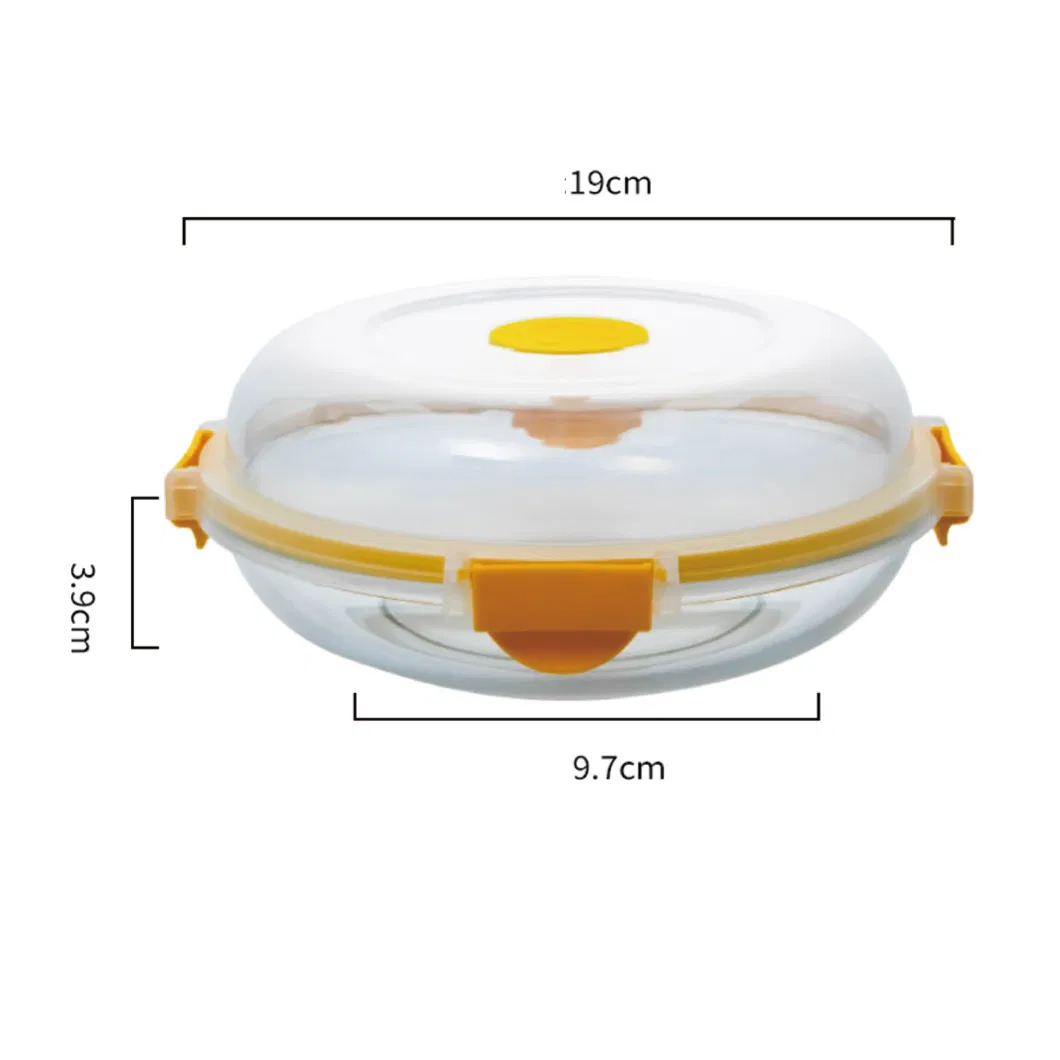 Glass Lunch Box Microwave Heating Bowl with Lid Crisper Box Office Workers with Rice Sealed Box Fruit Bento Box