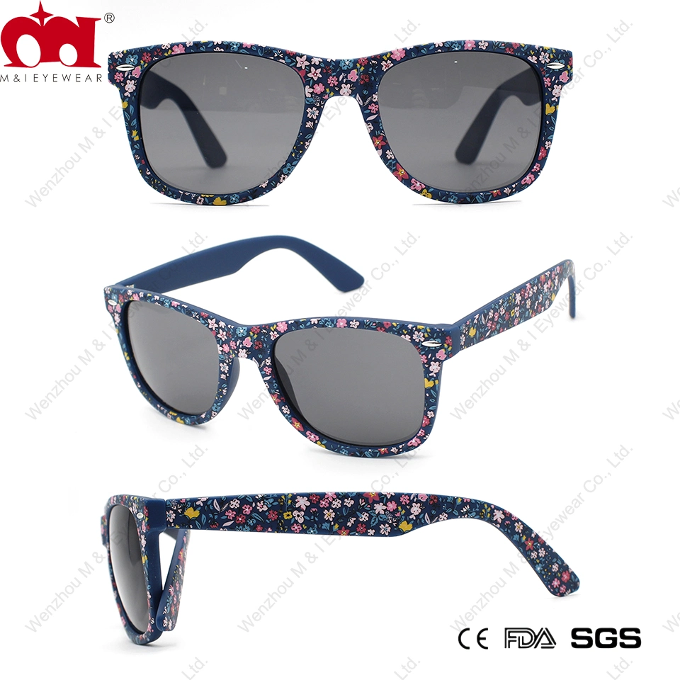 Multicolor Square Frame with Pattern Cute Funny Unisex Fashion Sunglasses (WSP20121)