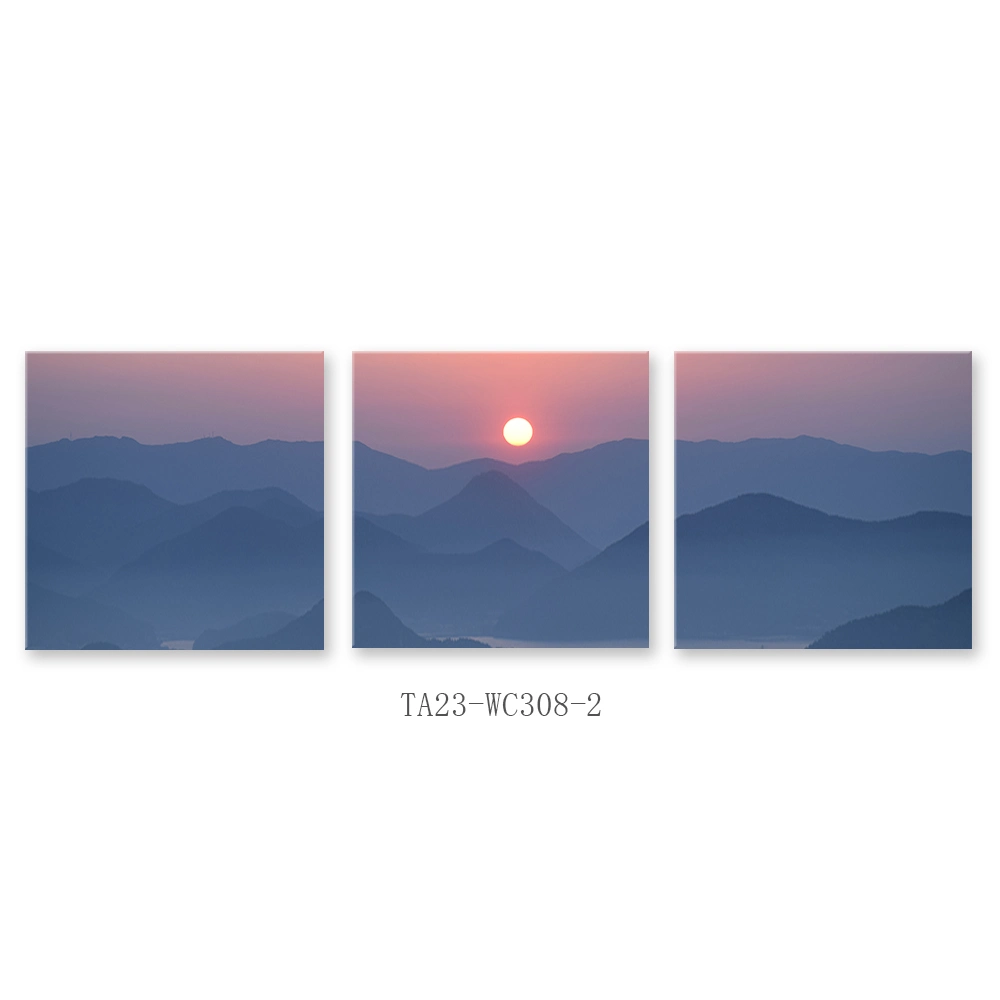 Wholesale Home Decor Wall Paintings 3 Panels Sunrise Picture Design Frame Canvas Paintings and Wall Arts