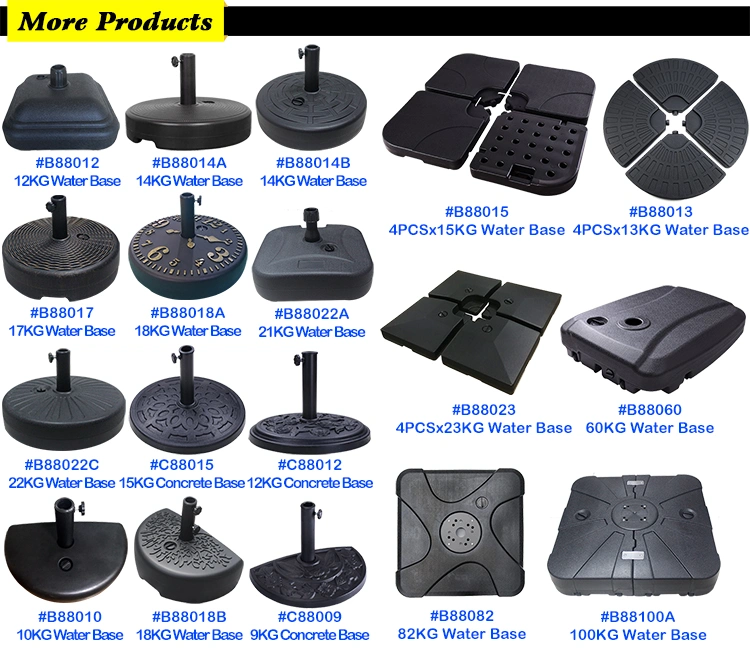 100kgs HDPE Plastic Umbrella Base for Garden Patio Umbrellas