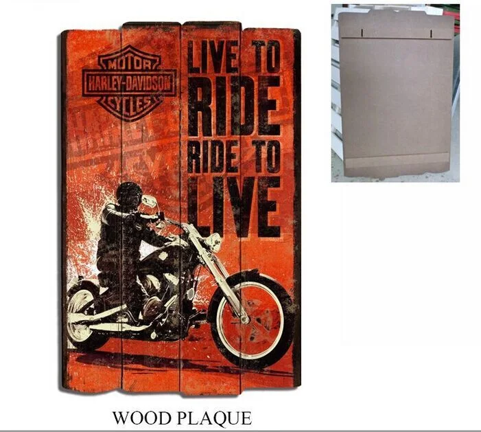 Creative Wooden Decorative Board Wall Wood Motorcycle Style Plaque