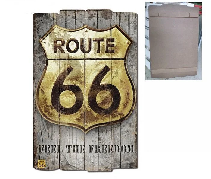 Wholesale Wooden Plaque with Old Route 66 Designs for Wall Decor