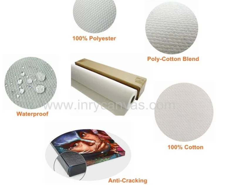 Large Format Matte/Glossy Canvas Polyester Cotton Inkjet Canvas Paper Roll or Digital Printing