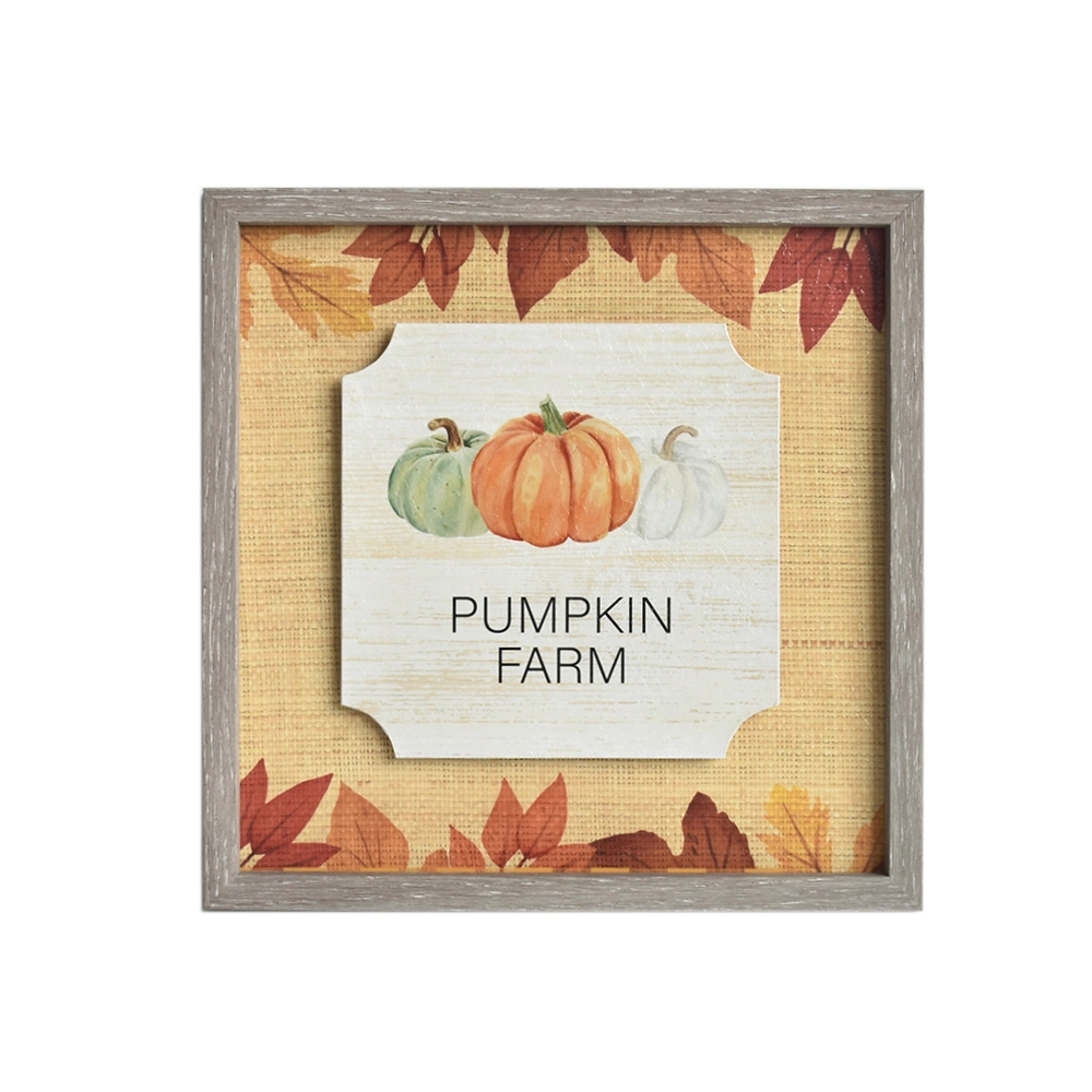 Wooden Framed Wall Sign Decor, Harvest Wall Decoration, Fall Wooden Framed Wall Sign