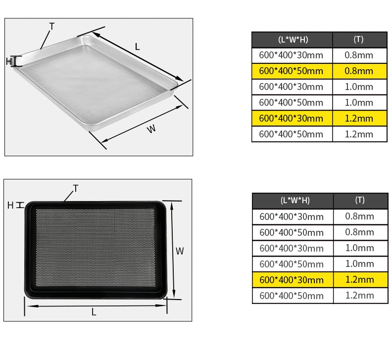 Premium Storage Rectangle Serving Tray for Baking Pan with Hollow Design Tray