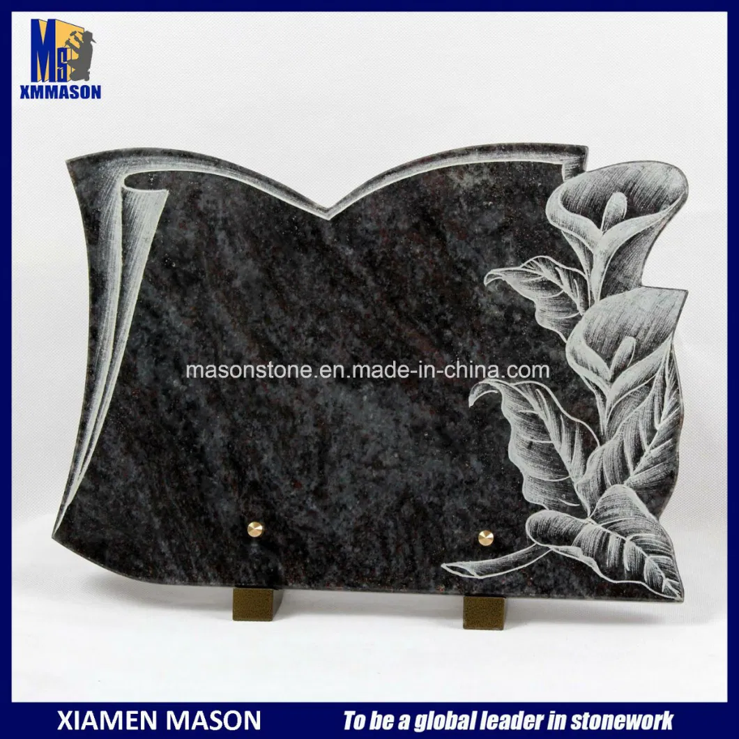 European Funeral Granite Custom Plaque for Garden Decoration