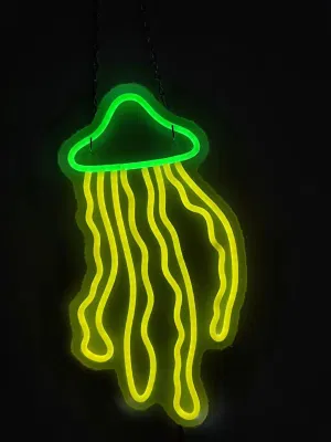 Goldmore1 Jellyfish Neon Sign для домашнего декора, игровой зал, Фантазия Neon Lights для детей, Подарки для подростков, светодиодные Neon знаки для стены