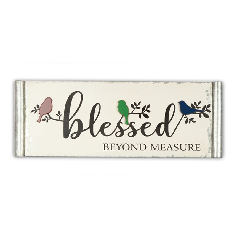 Most Popular Custom Decorative MDF Wood Wall Sign with Saying Thankful Blessed Gather