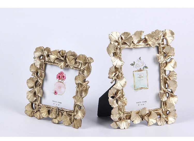 4X4 Picture Frame in Ginkgo Shape 4X6 Resin Photo Frame Home Decoration Wedding Decoration &amp; Gifts