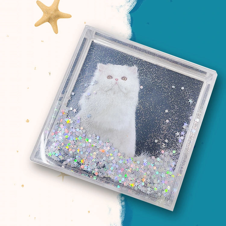 4*4 Inch Glitter Picture Frame Liquid Floating Photo Frame Wholesale