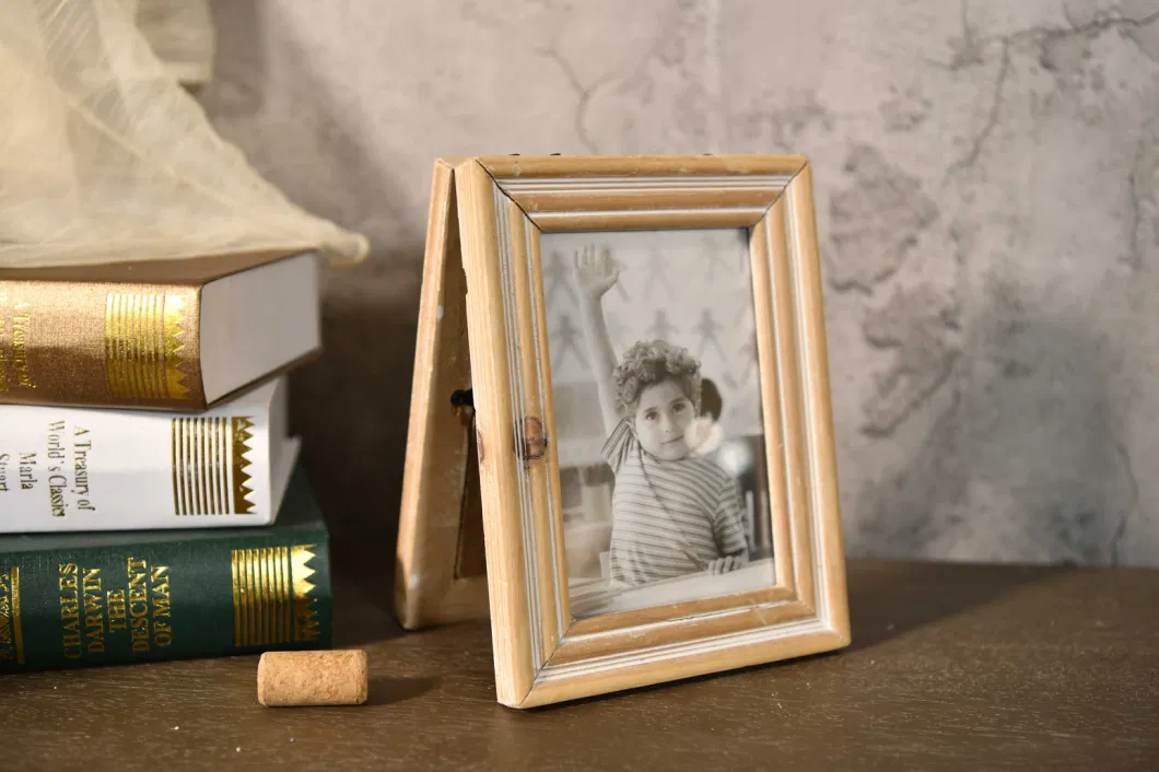 Double Side Wooden Frame Table Top Photo Frame