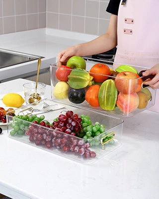 Factory Price Storage Box Vegetable Kitchen Pet Fruit Plastic Storage Basket with Handle