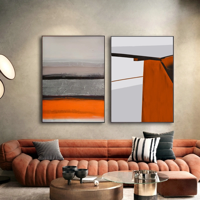 Abstract 2 Piece Canvas Wall Art Painting Set Home Room Decoration Printing Modern Luxury Elegant Designer Art Best Selling