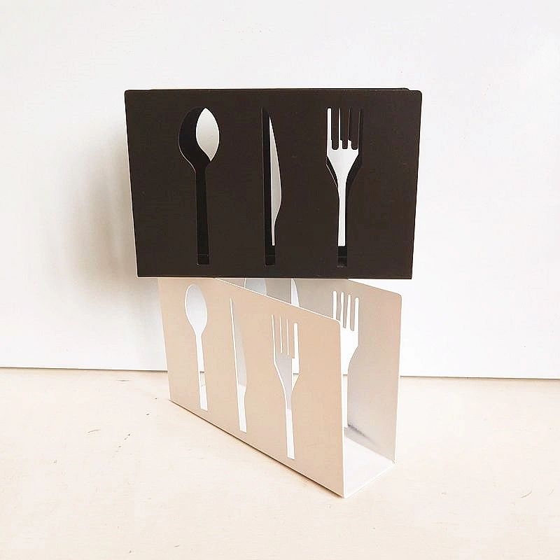 Factory Sells 3D Metal Iron Cutlery Napkin Holders for Dining Table