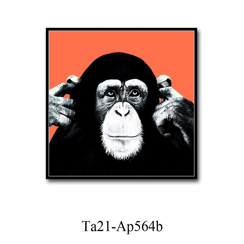 Chimpanzee Abstract Animal Wall Art Painting Custom Cheap Home Hotel Decor Modern Artistic Cool Colorful Framed Picture