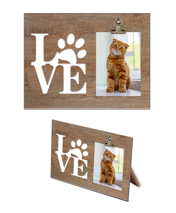 Winwinky Wooden Pet Memorial Cat Picture Frame