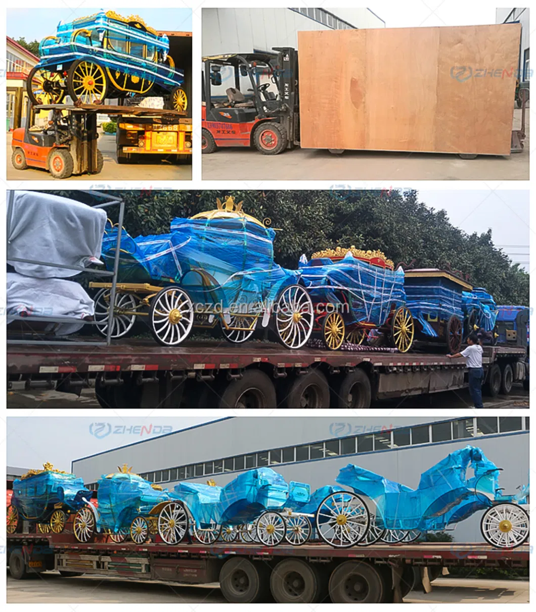 Customized Multi-Color Royal Sightseeing Carriage/Park Tour Rental Carriage/European Classical Wedding Carriage