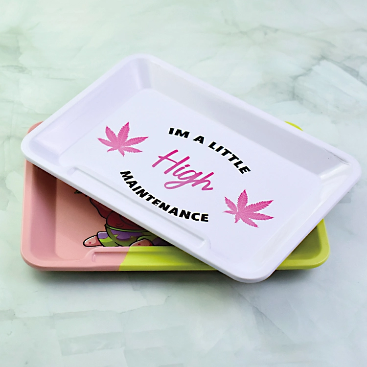 Tin Metal Rolling Tray Painting Decorative Tin Plate for Gift Kitchen Dinning Room Home Decor