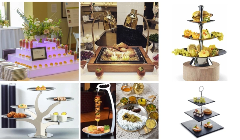 Leaf Shape Wedding Banquet Buffet Catering Party Luxury Table Top Gold Tissue Paper Holder Wooden Stand Restaurant Royal Golden Napkin Holder