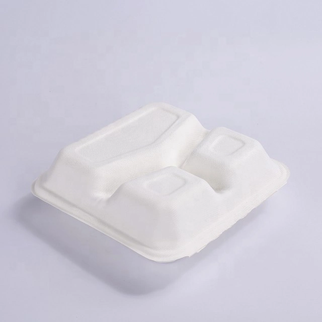 Psm Free Biodegradable Food Container Disposable Bagasse Pulp Clamshell Box Plate Tray