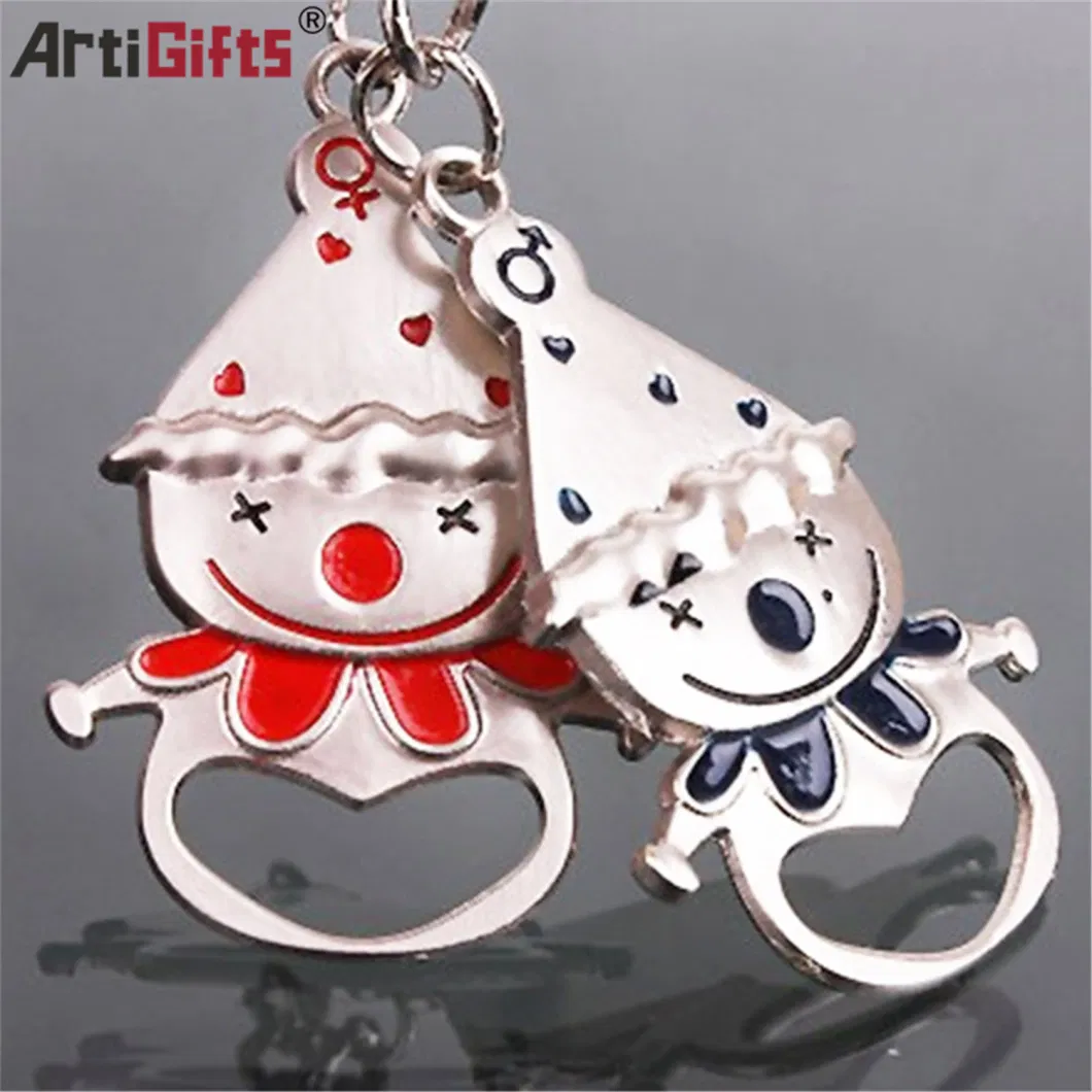 Promotional Eco-Friendly Fashion Design Heart Shaped Couple Love Keychain