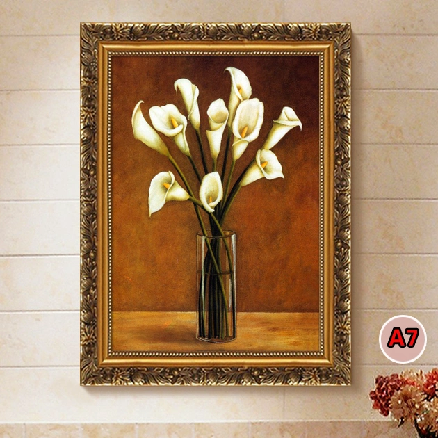 Framed Handmade Painting Flower Vase Canvases Art Abstract Painting for Home Decor Large Wall Picture Flower Oil Painting