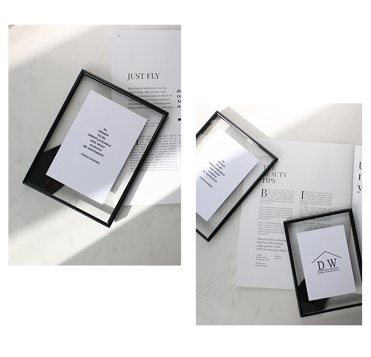 Transparent Metal Glass Photo Frames Table Decoration Picture Frame