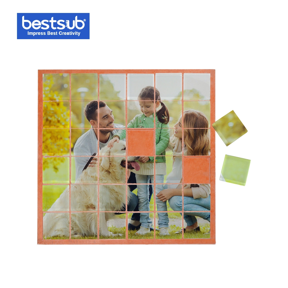 Bestsub Promotional Education Tool Sublimation Glass Puzzle Mosaic (BPT36)