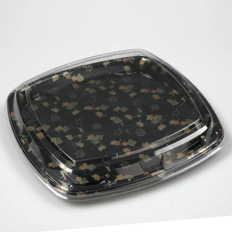 Various Types Sushi Tray with Lid Sashimi Platter Salad Fruit Plastic Food Packaging Box Customized Wholesale