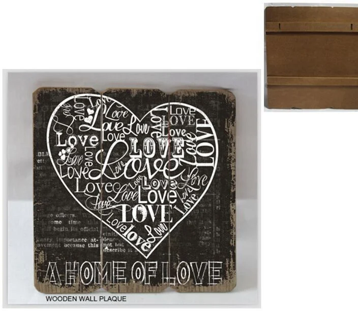 Chic Wood Trim Brand Wooden Plaque Home/Love Theme Series Decoration