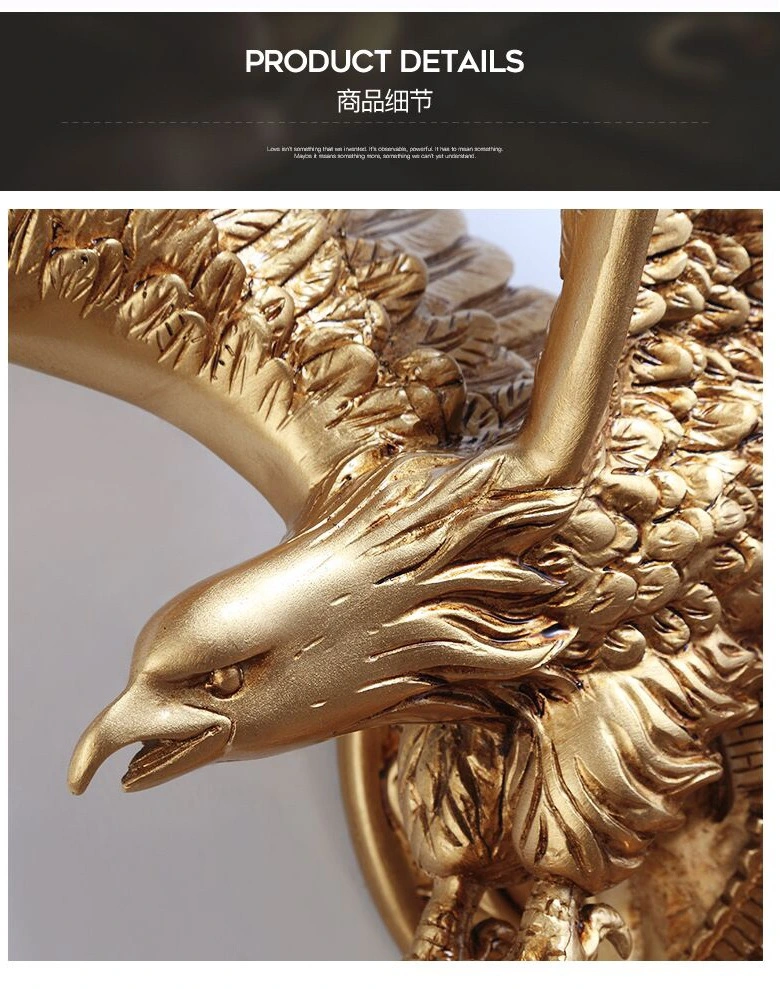 Nordic Style Creative Eagle Wall Lamp Livingroom Background Animal Decoration