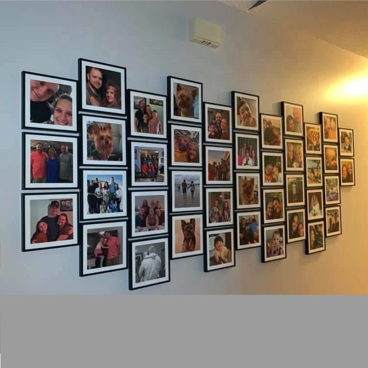 Office Collage Adhesive MDF Photo Frame for Wall Picture Tiles