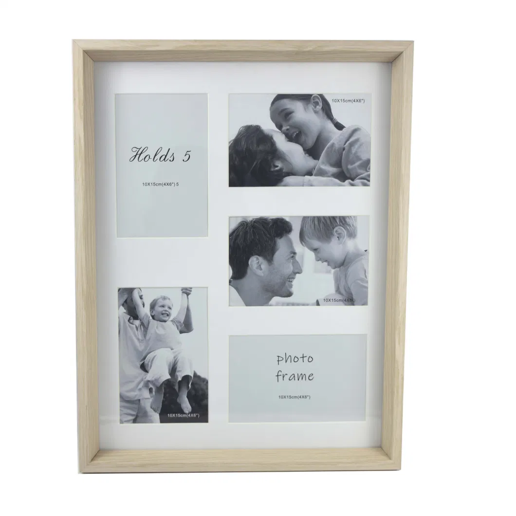 Wall Mounted Collage Photo Frame Multi Openings Picture Frame