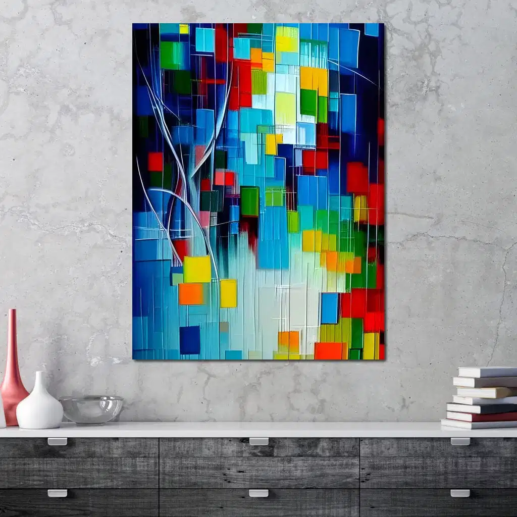 Home Decor Canvas Print Abstract Oil Painting Colorful Wall Decals Art