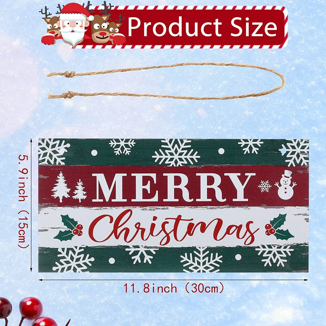 Custom Christmas Festival UV Print MDF Board Wood Wall Sign