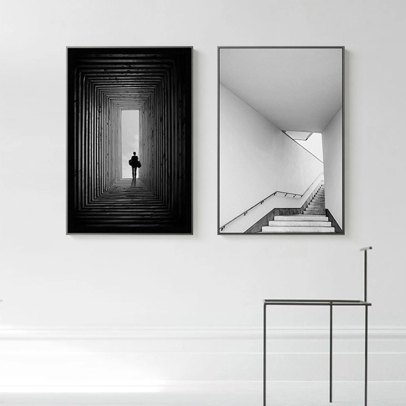 Nordic Black and White Decorative Painting Abstract Modern Porch Aisle Office Creative Personality Fashion Wall Painting Design Art