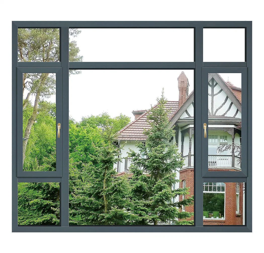 Double Glazed Aluminum Casement Window with Mesh