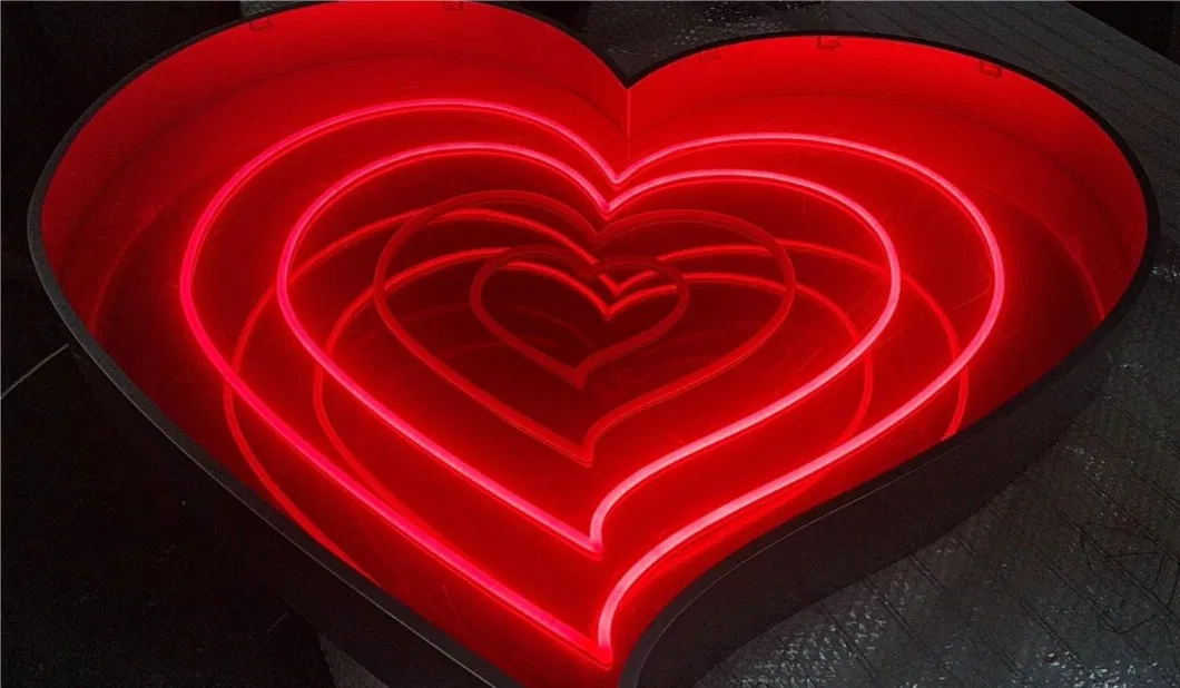 Heart-Shaped LED Programmable Signboard LED Neon Flex Sign Custom Neon Signboard