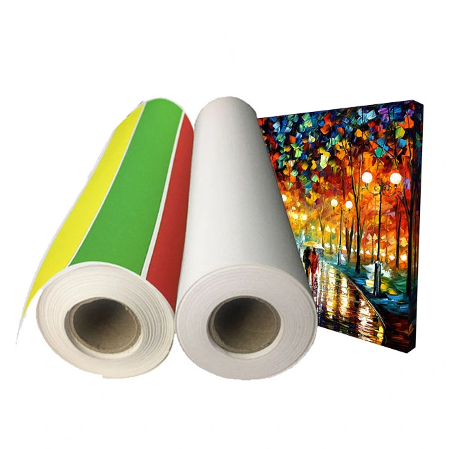 Custom Textile Printing Woven Paper Roll Polyester Blank Canvas Prints