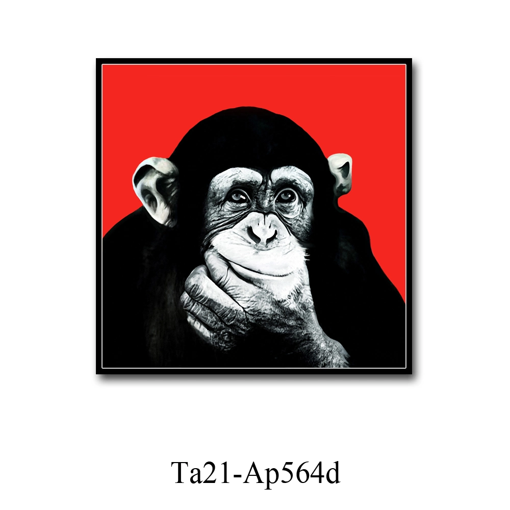 Chimpanzee Abstract Animal Wall Art Painting Custom Cheap Home Hotel Decor Modern Artistic Cool Colorful Framed Picture