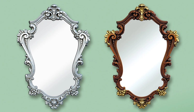 European Style Antique PU Photo Mirror Frame for Home Decoration