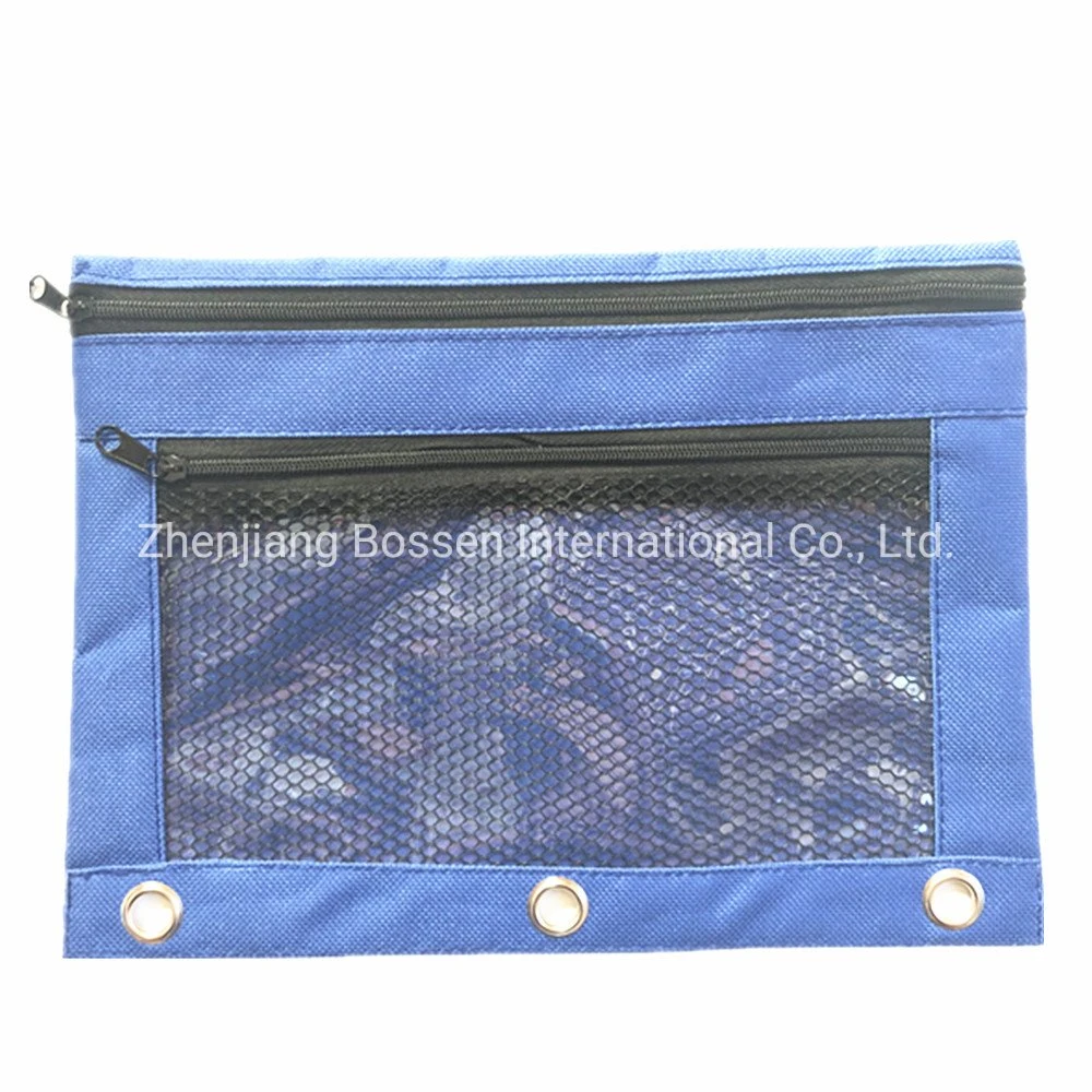 OEM Customized Print Cotton Polyester Canvas File Bag Pencil Pen Cosmetic Holder Bag