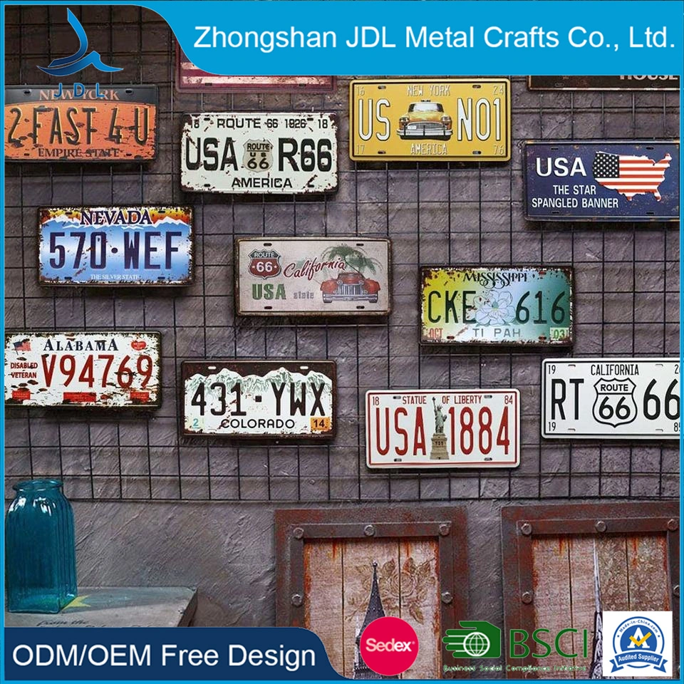 Wholesale Blank Reflective 3D Japan License Epoxy Gift Sublimation Blank Antique Finish Digital Photo Car Number Plate Frame