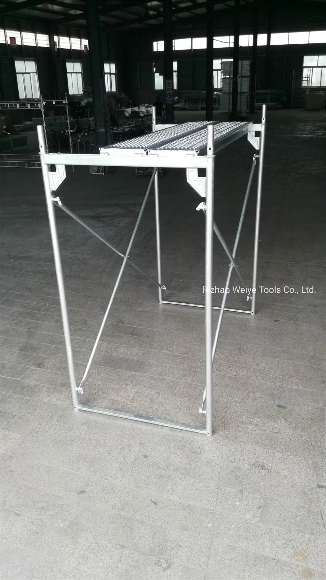 Modular European Layher Facade Scaffold Walk Through Platform Frame