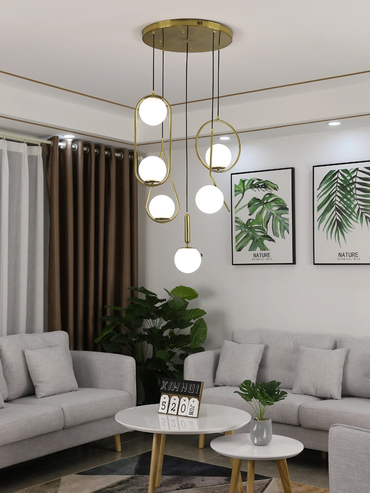 Oval Chandelier for Home Decoration LED Interior Modern Pendant Lamp