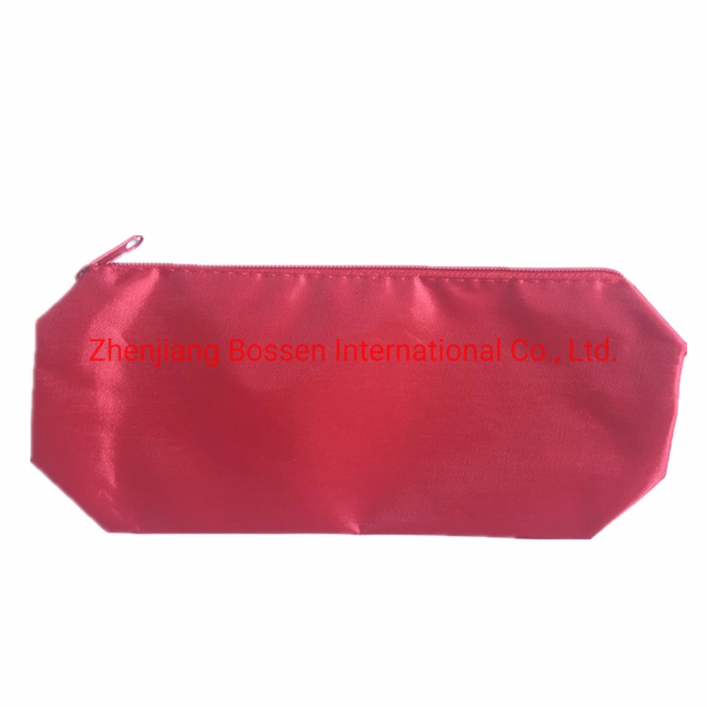 OEM Customized Logo Screen Print Oxford Red Pencil Bags