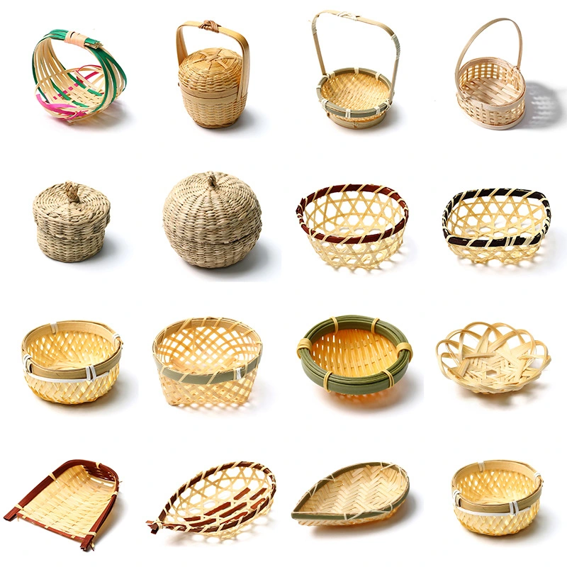 Mini Portable Bamboo Storage Fruit Basket