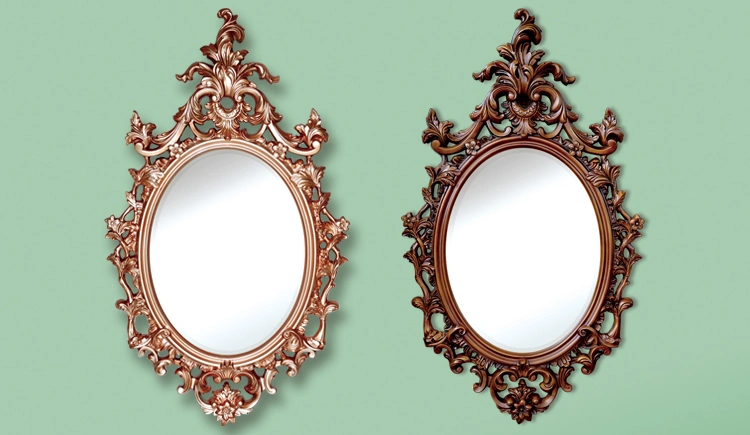 European Style Antique PU Photo Mirror Frame for Home Decoration