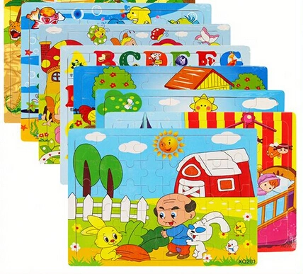 35 Pieces Cartoon Printing Papercard Puzzle Jigsaw