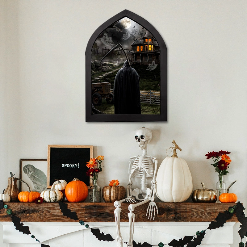 Halloween Lighted up Printing Frameless Canvas Wall Art